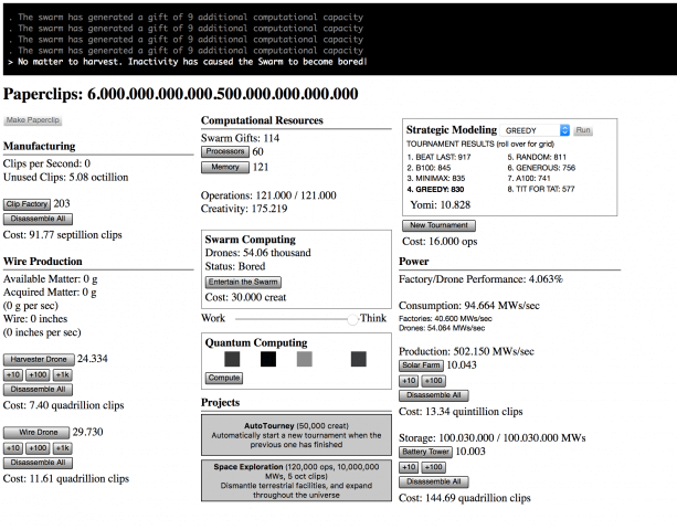 Universal Paperclips